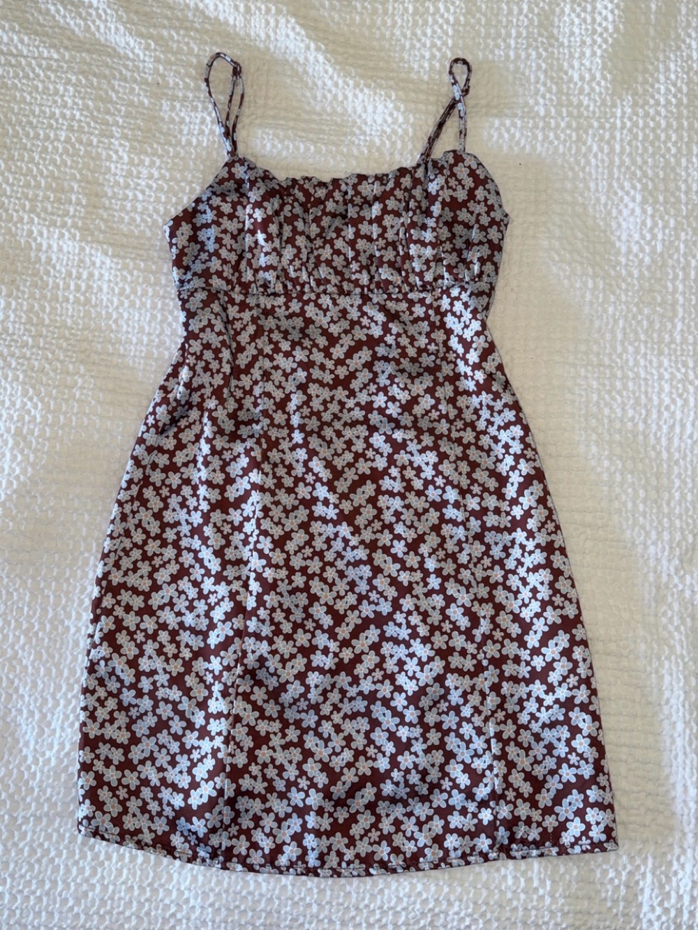 Pacsun La Hearts Brown Floral Spaghetti Strap Sundress